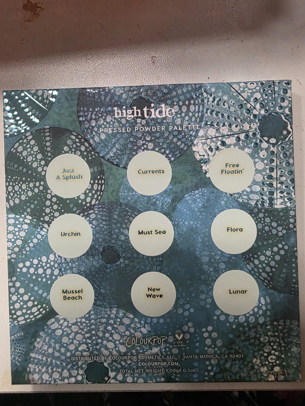 ColourPop high Tide Coastal Teal & Navy Eyeshadow Palette